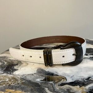 Vintage Brass Leather Belt Small